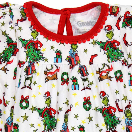 Dr. Suess The Grinch All Over Print Toddler Girls Nightgown